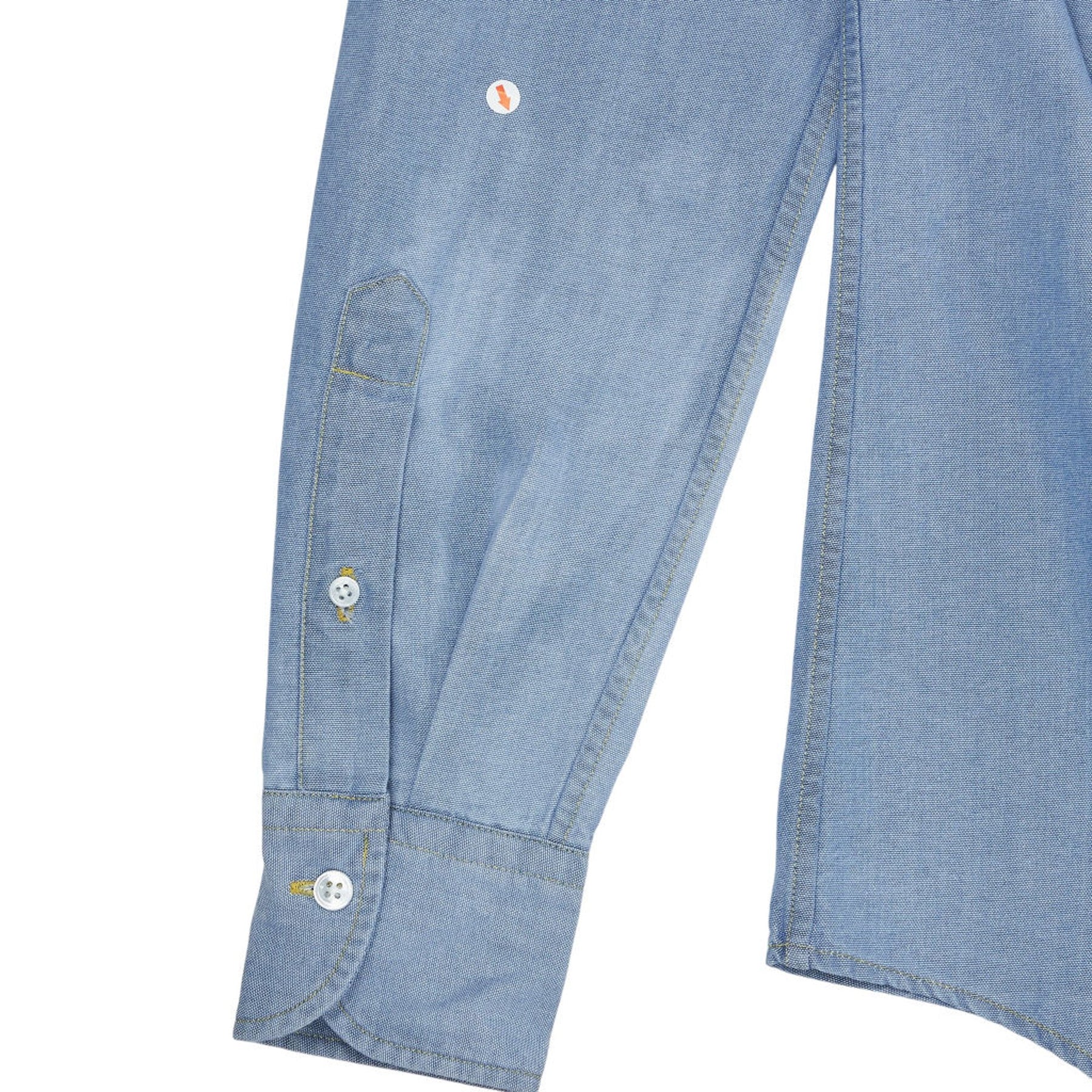 Drake's Blue Long Point Shirt 15 1/2 - 40