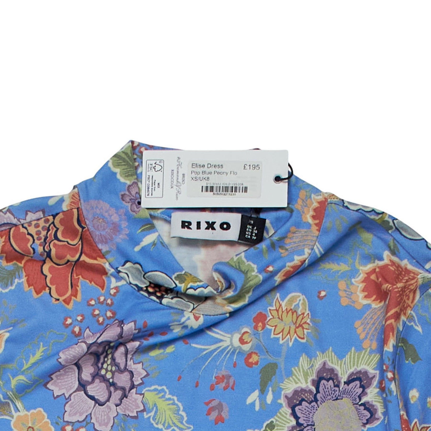 Rixo Blue Floral Elisa Dress