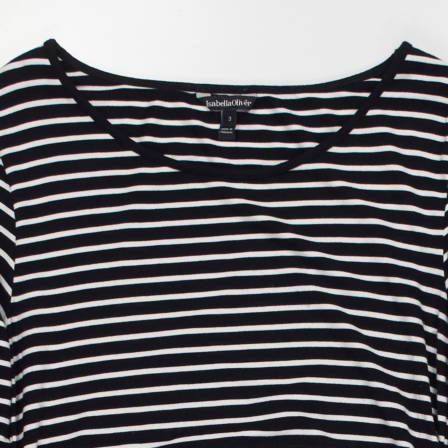Isabella Oliver Black Striped Dress