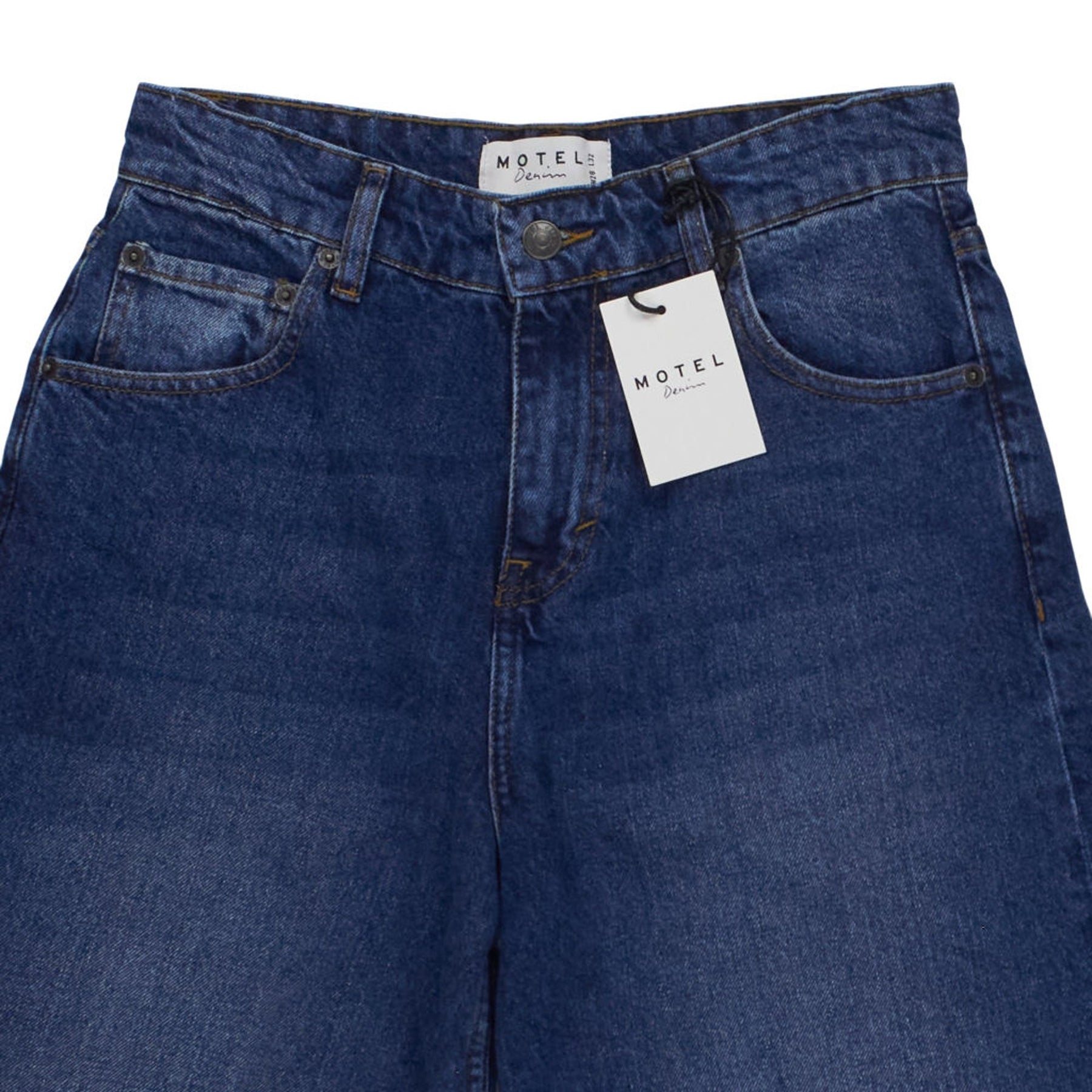 Motel Blue Denim Mid Rise Jorts