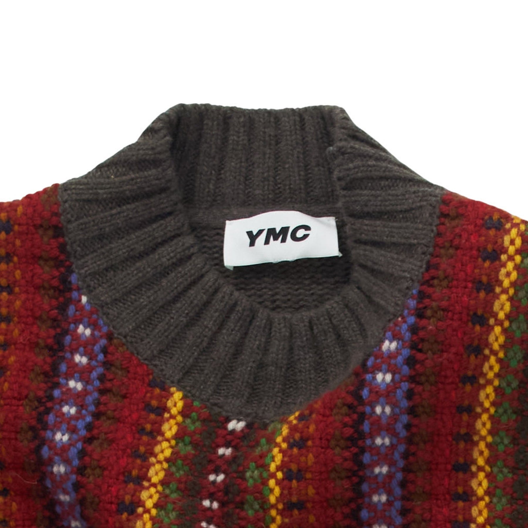 YMC Multicoloured Striped Knit Jumper