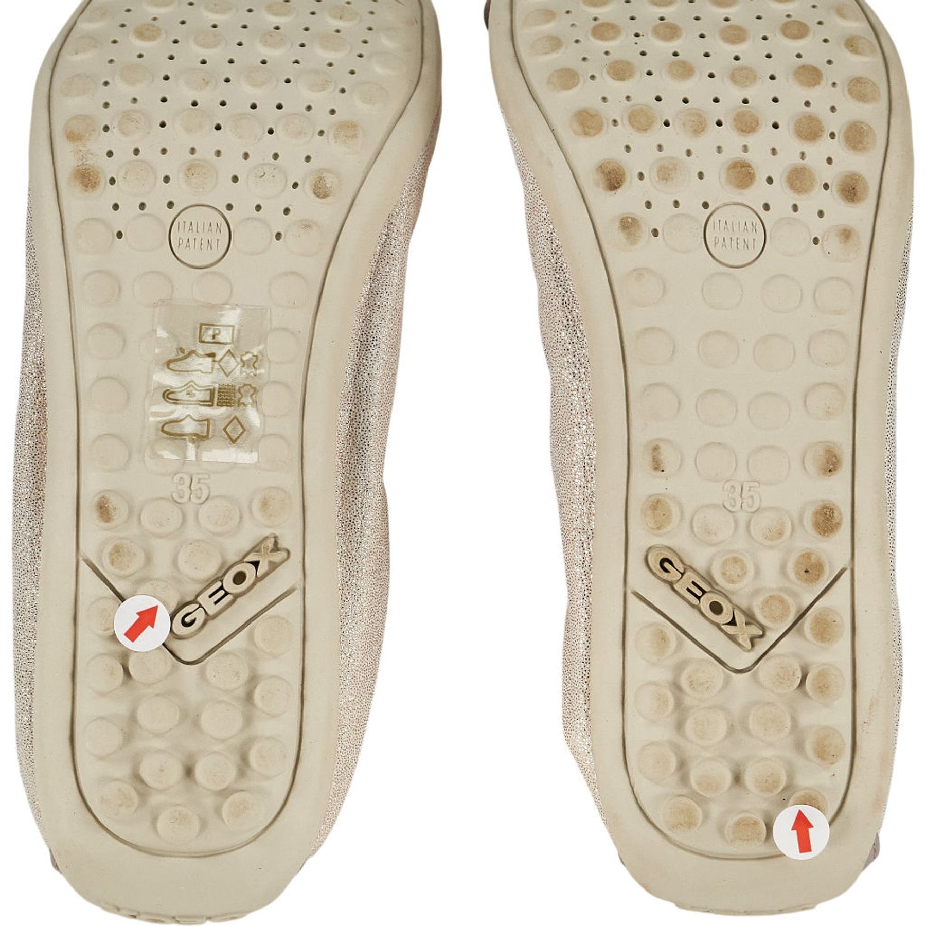 Geox Metallic Ballet Flats