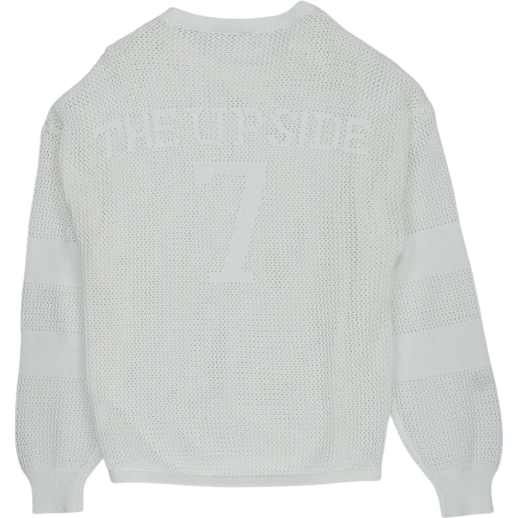 The Upside White Mesh Knit Jumper