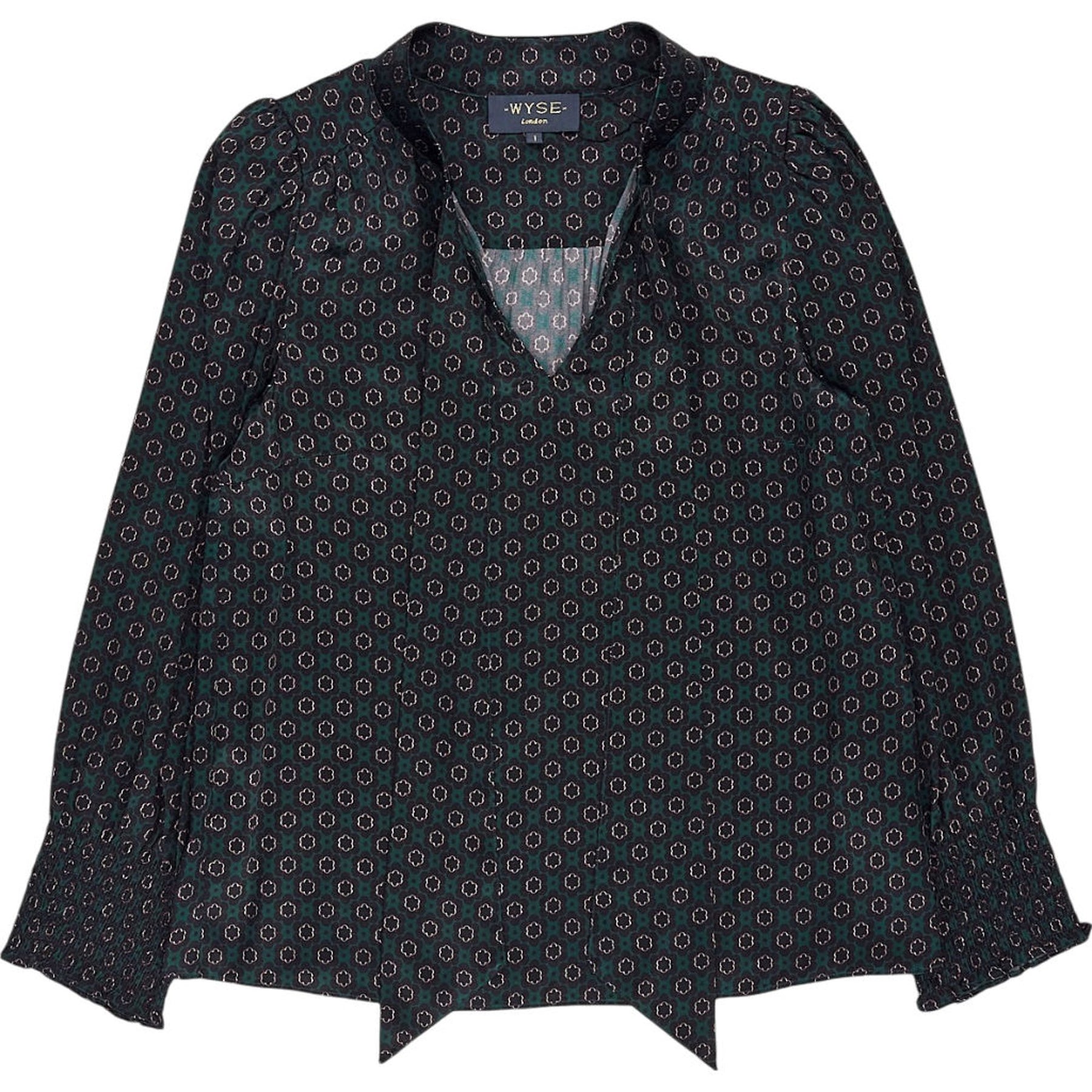 Wyse Black Floral Blouse 1