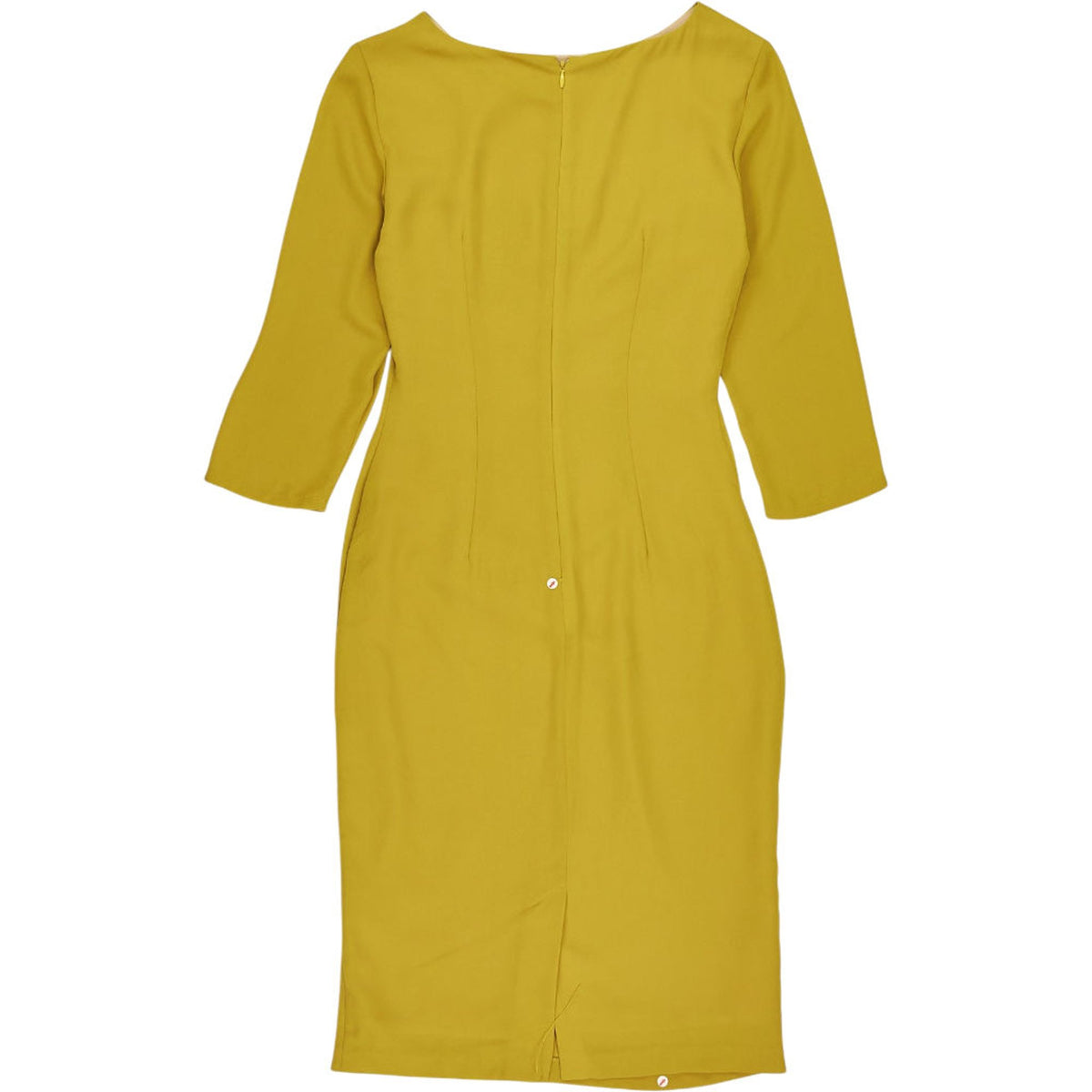 Farhi Mustard Ruched Dress