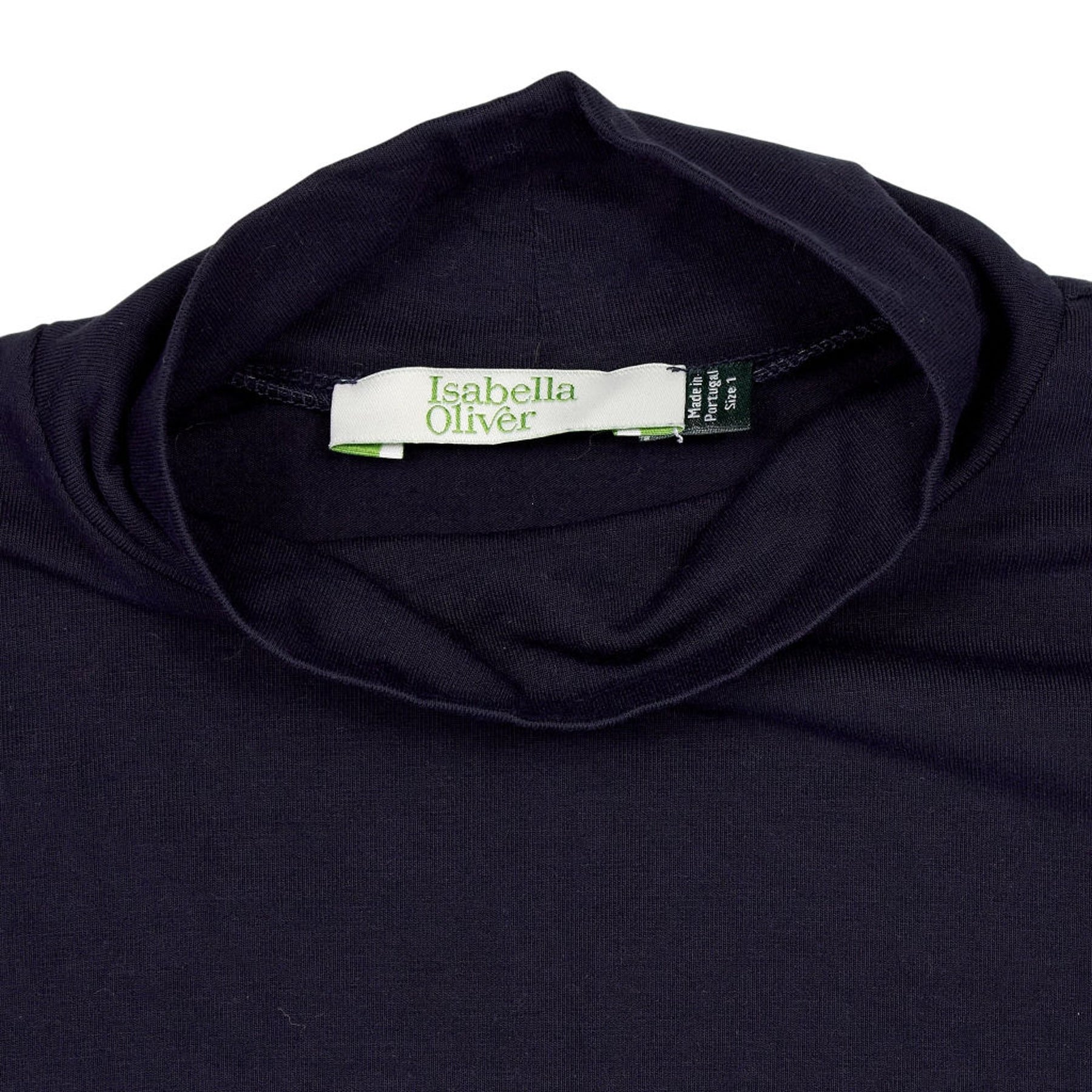 Isabella Oliver Navy Maternity Turtleneck Top