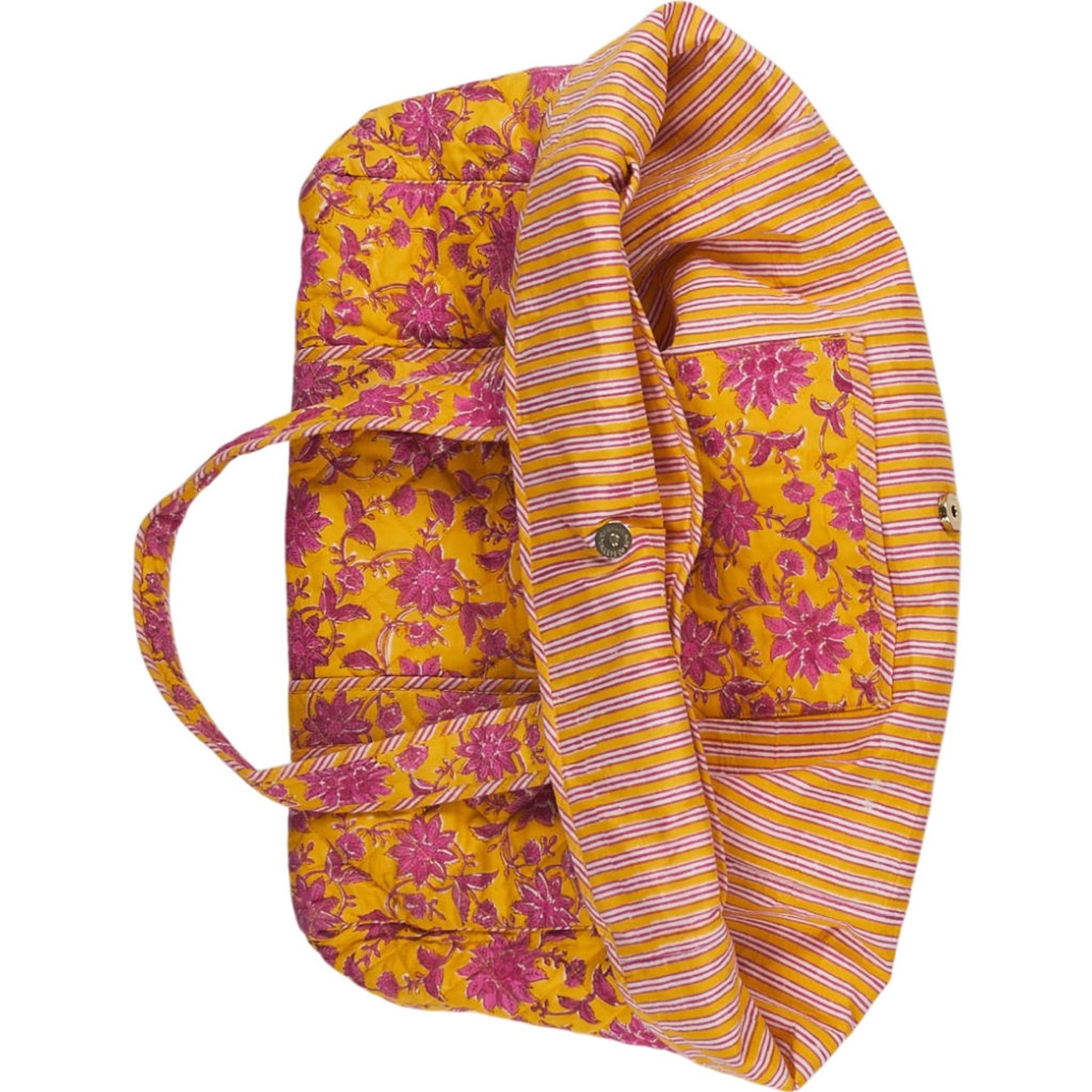 Pink City Prints Floral Yellow Pink Tote Bag