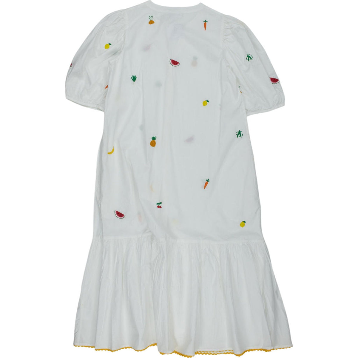 Pink City Prints White Embroidered Dress