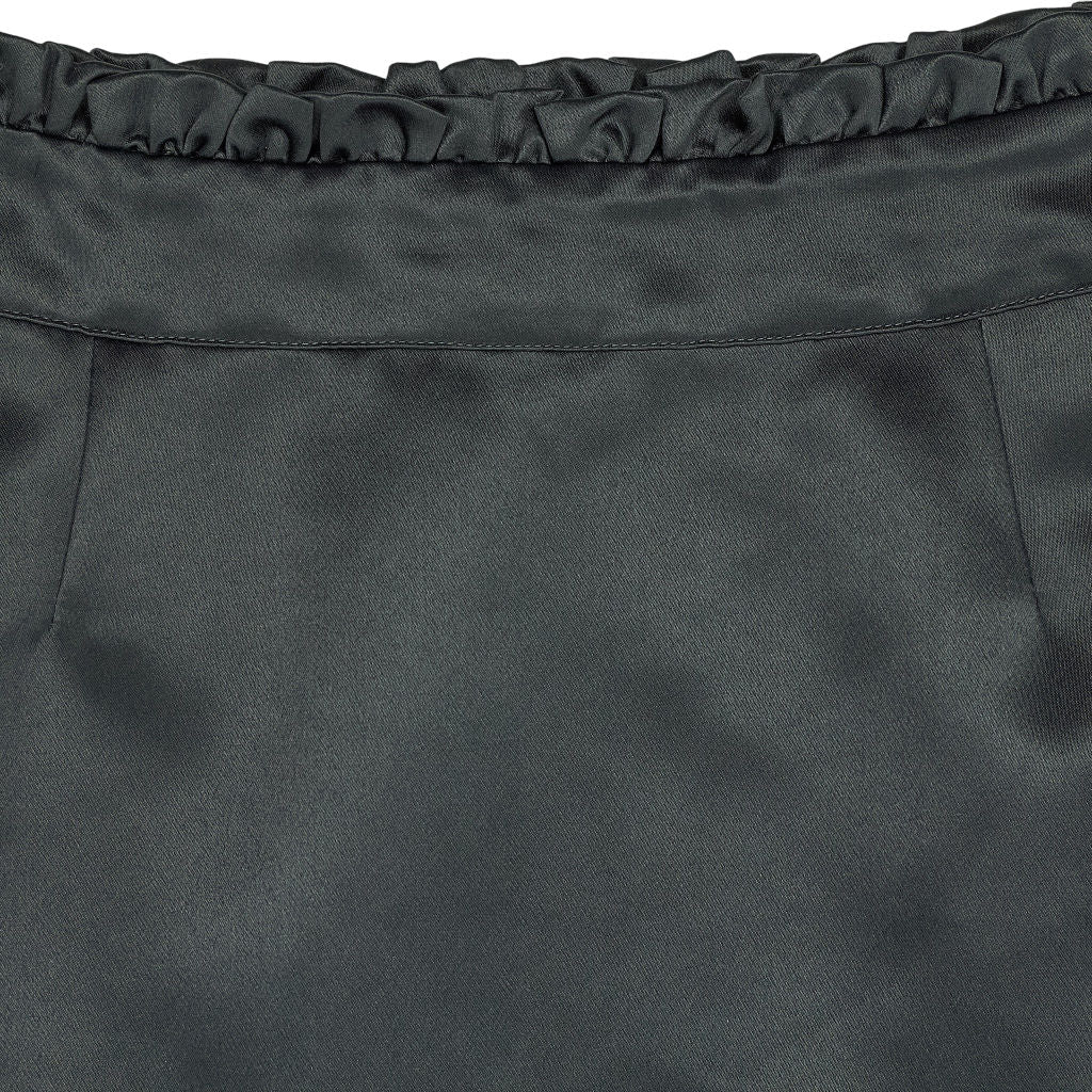 Wyse Dark Grey Satin Saskia Skirt UK 8