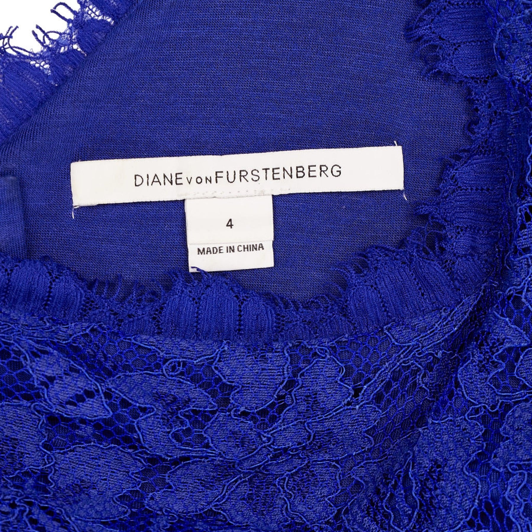 Diane von Furstenberg Blue Zarita Lace Dress