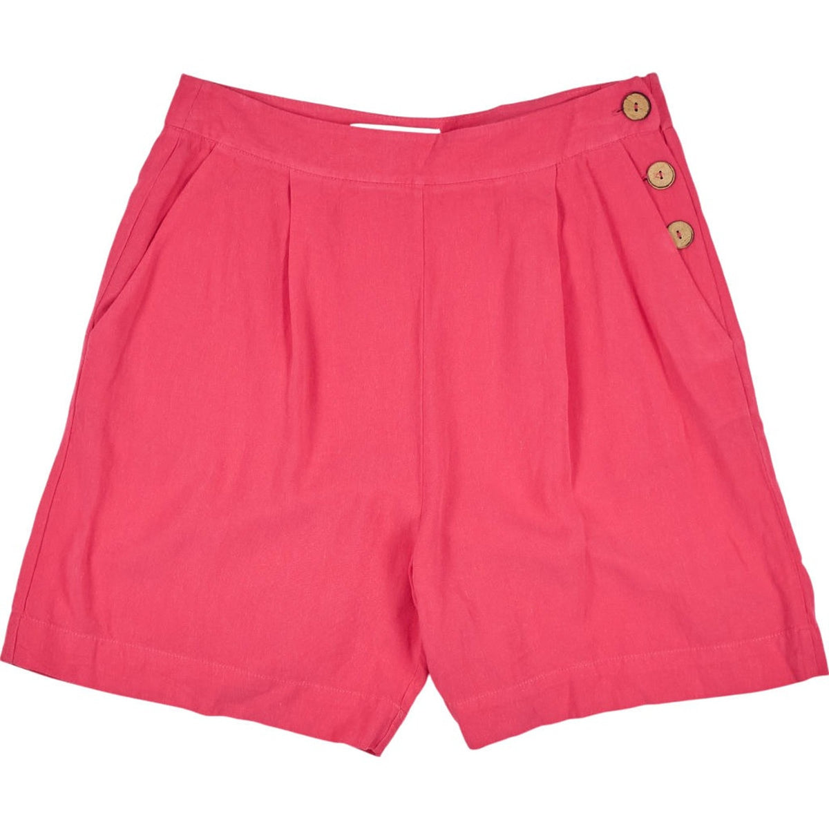 Omnes Pink Button Shorts