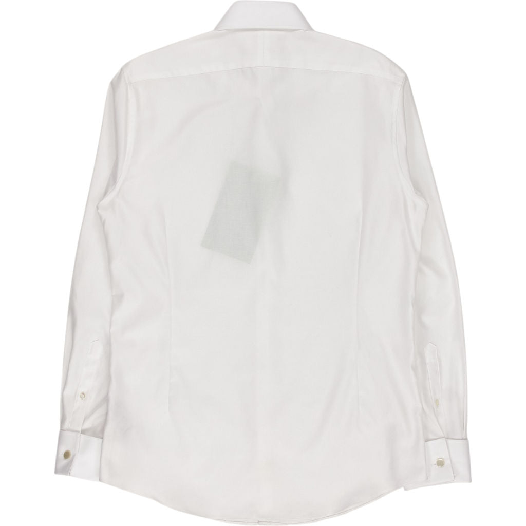 Moss White Cotton Slim Fit Shirt