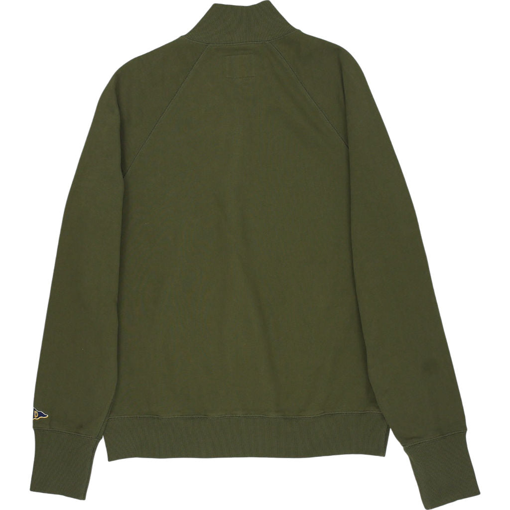 Drake’s Green Cotton Half-Zip Sweatshirt M