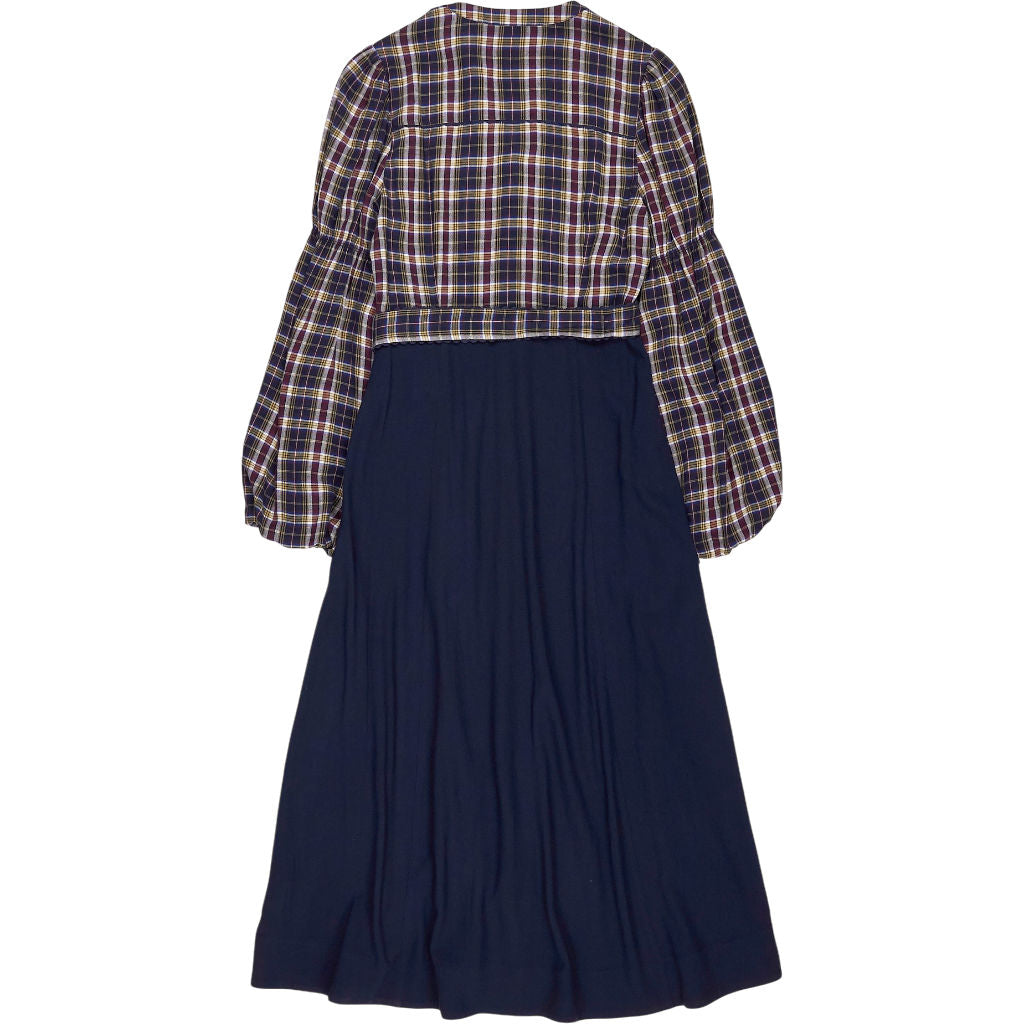 Wyse Multi Cota Check Belted Dress