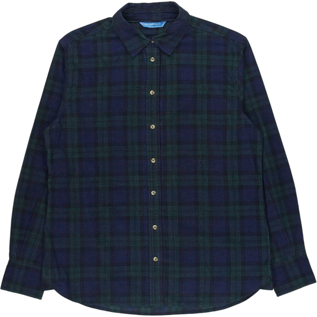 Beaufort & Blake Navy Green Check Cord Shirt