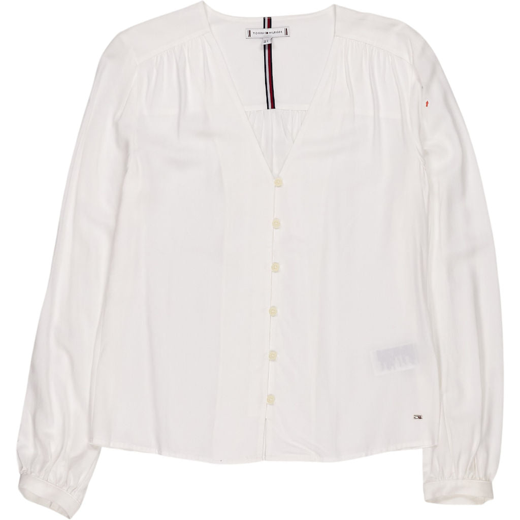Tommy Hilfiger White Long Sleeve Blouse