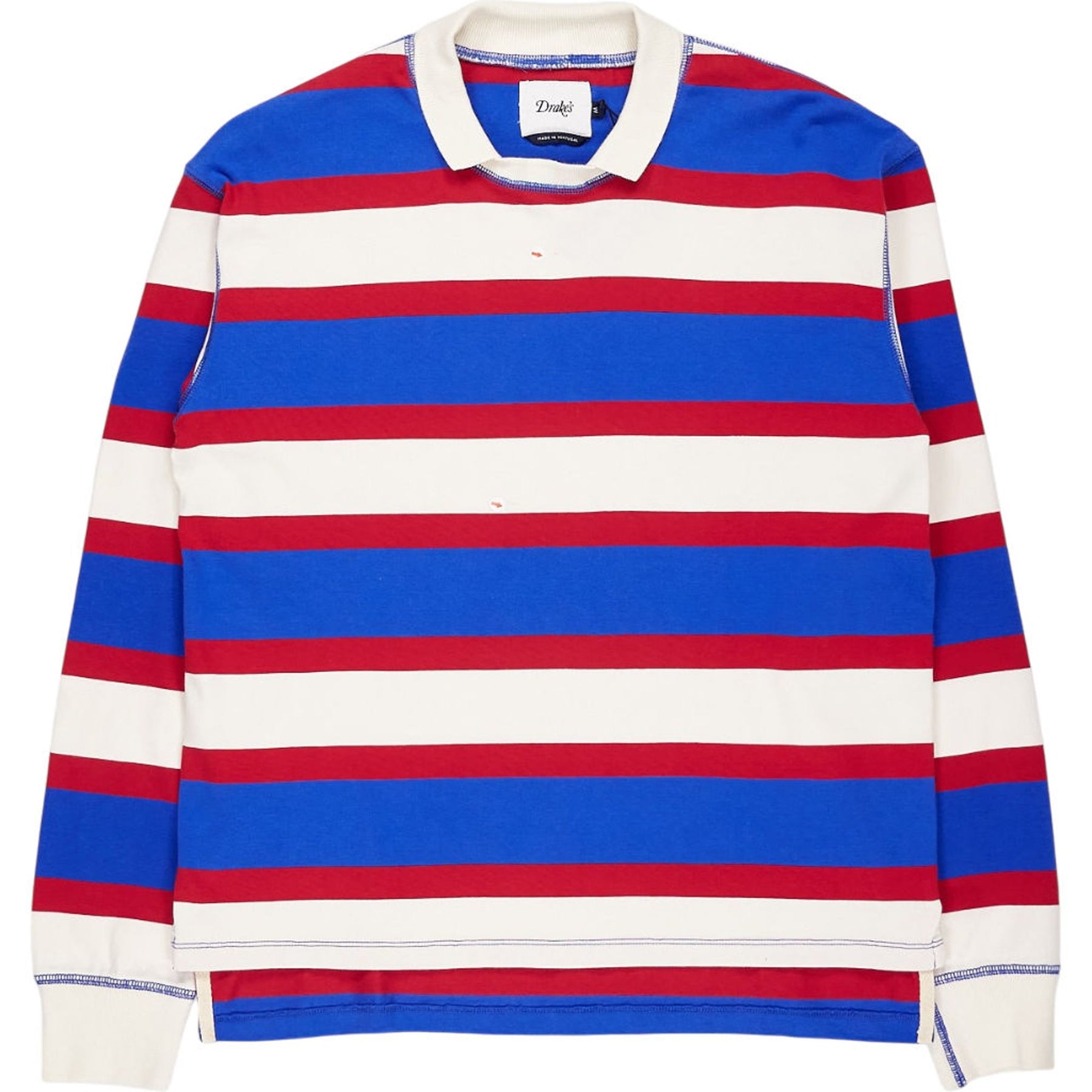 Drake's Red Blue Rugby Top
