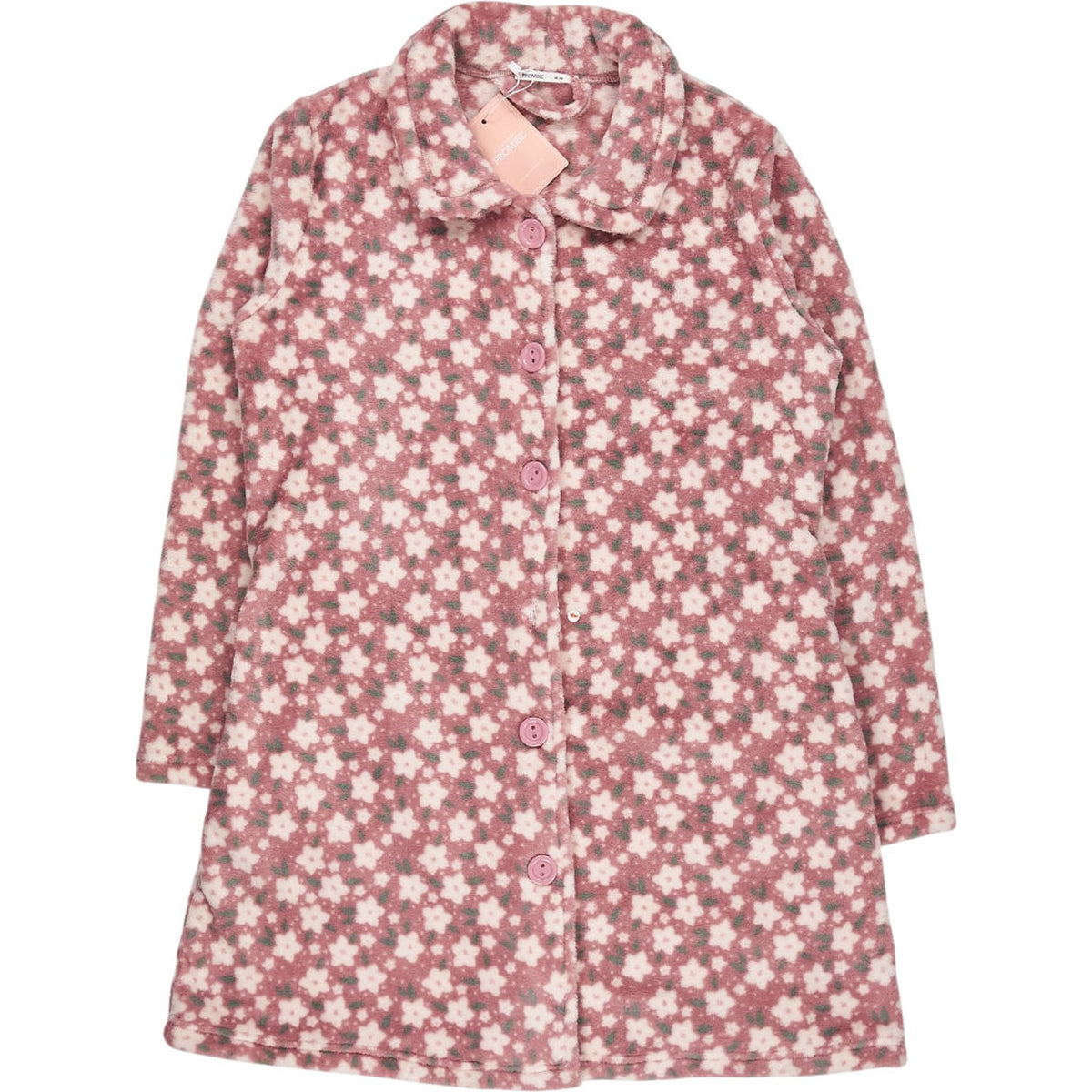 Promise Pink Floral Button-Up Nightgown