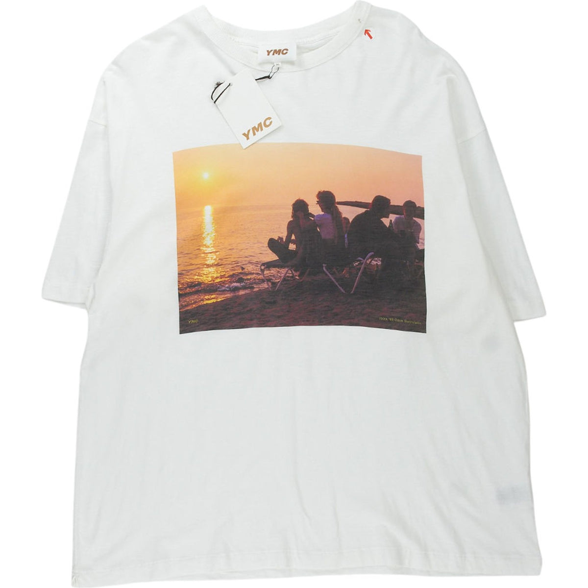YMC White Graphic Print T-Shirt