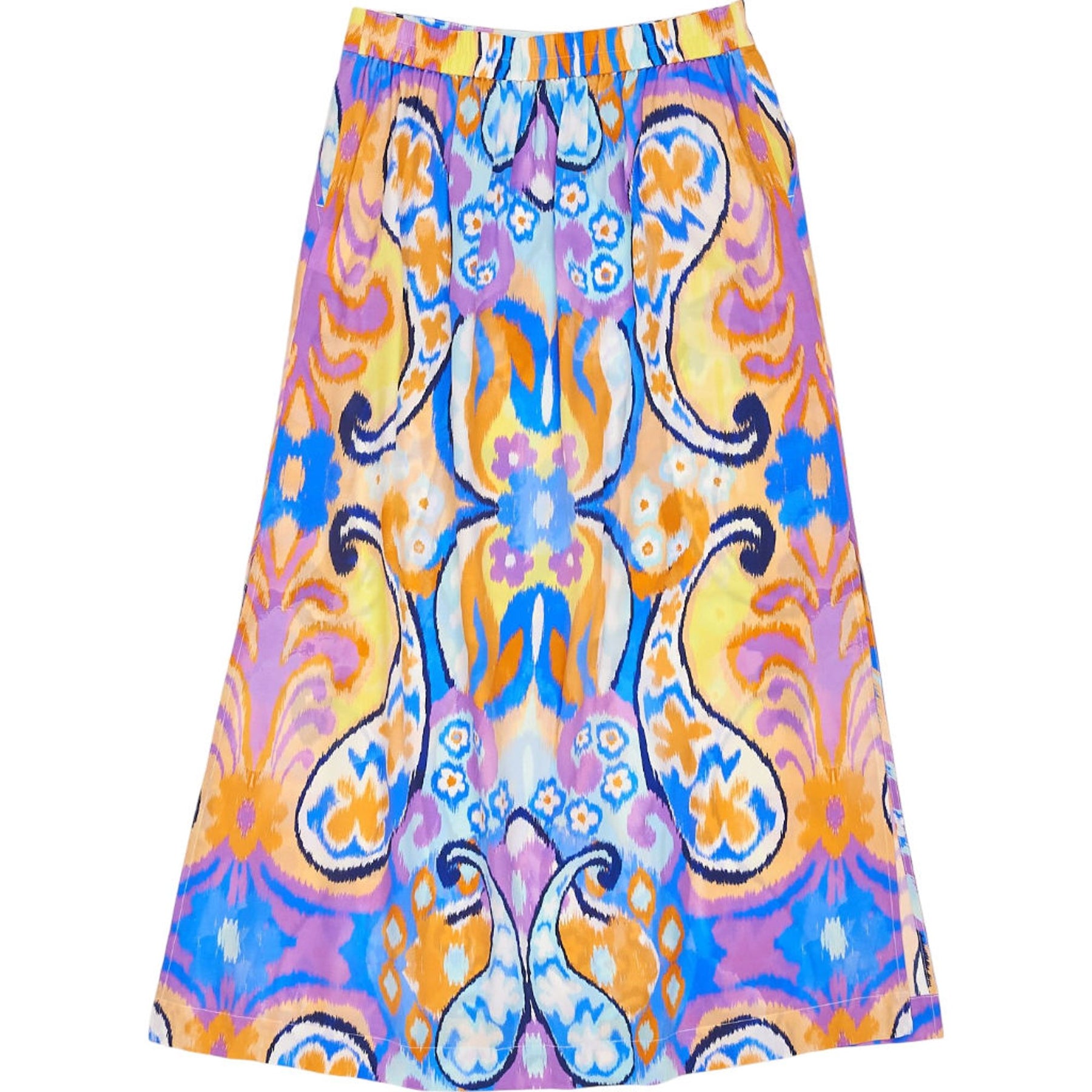 NRBY Multicolour Ikat Midi Skirt