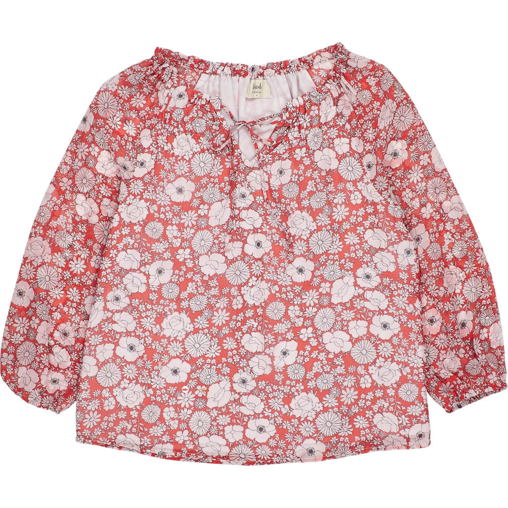 Hush Red Floral Blouse