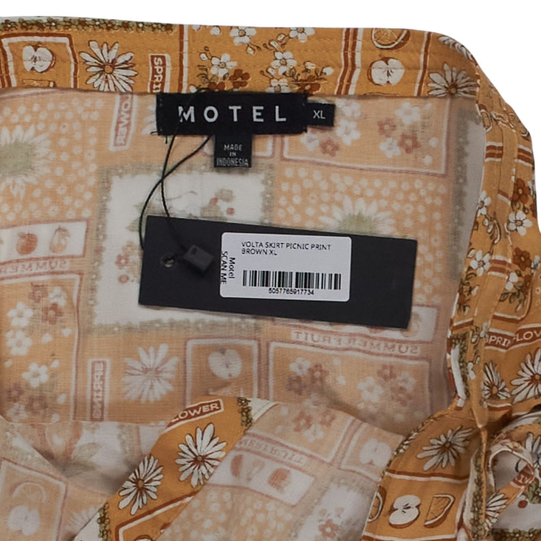 Motel Brown Volta Picnic Print Skirt