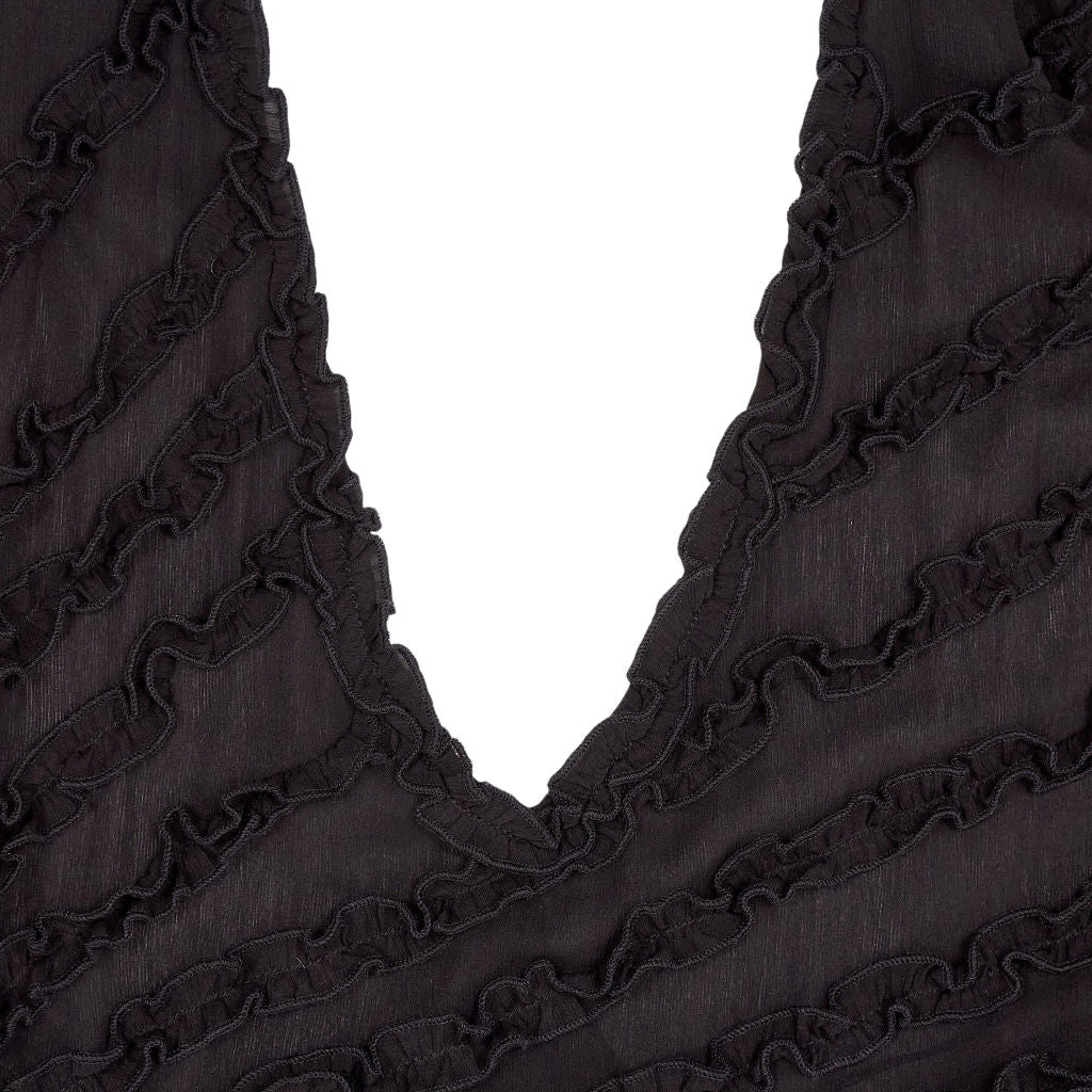 Topshop Black Ruffle Halter Dress