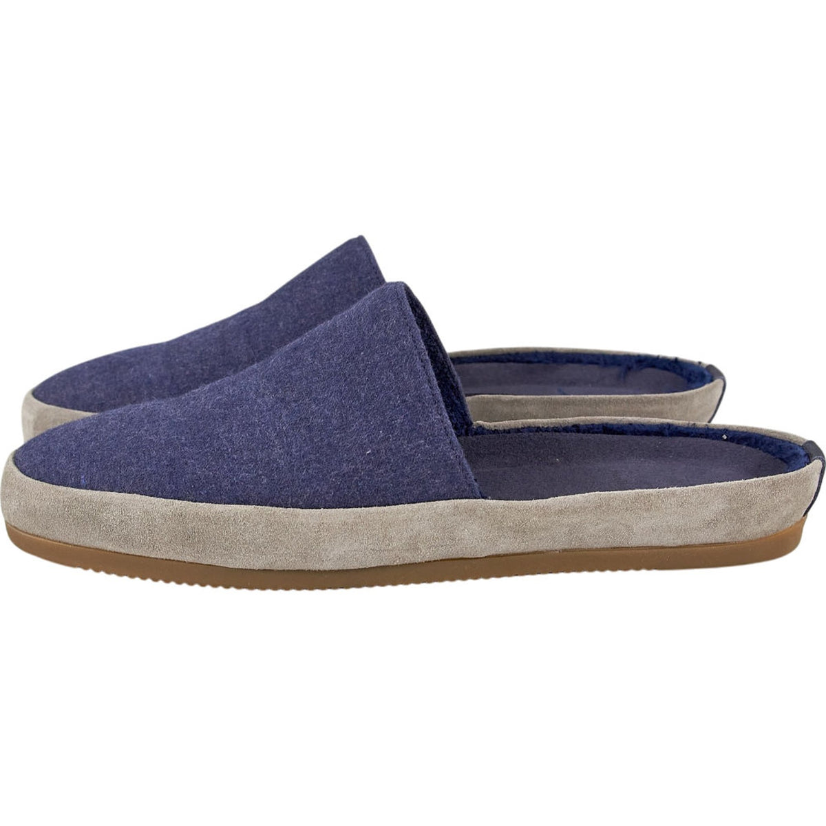 Mulo Blue Suede Slippers