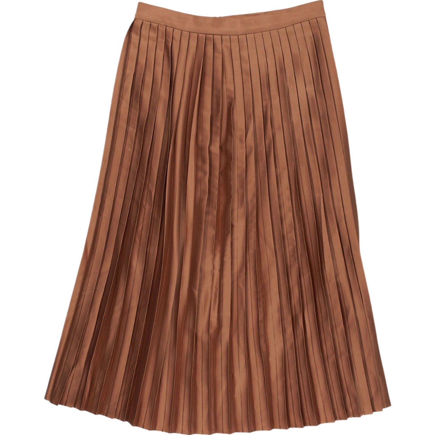 Great Plains Copper Pleated Midi Skirt