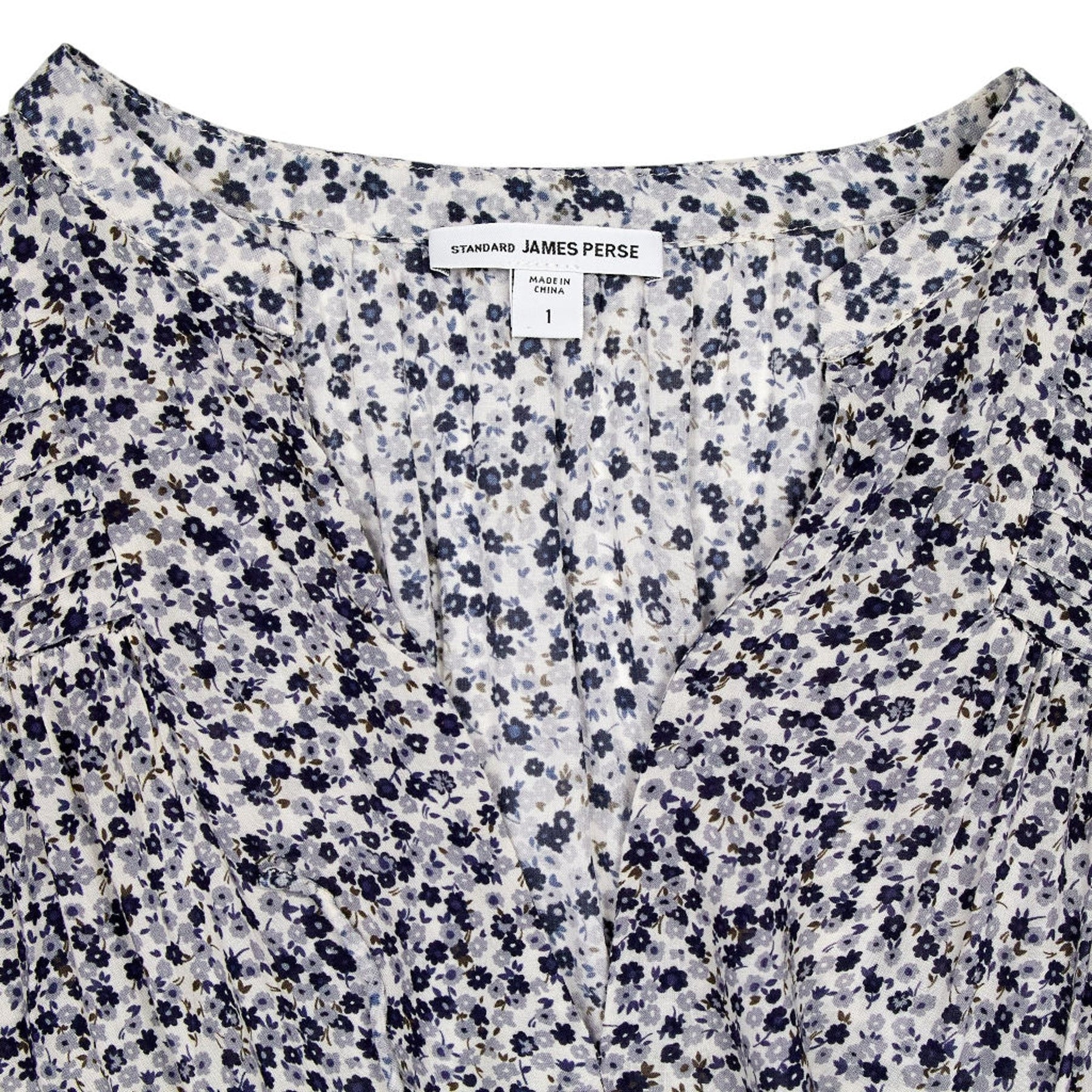 James Perse Blue Floral Sleeveless Dress