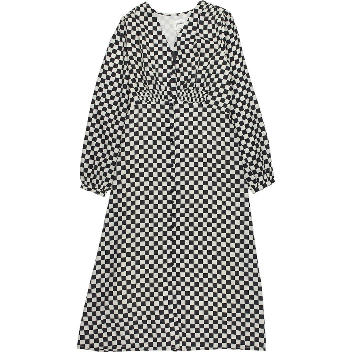 Joanie Simmy Checkerboard Black White Dress