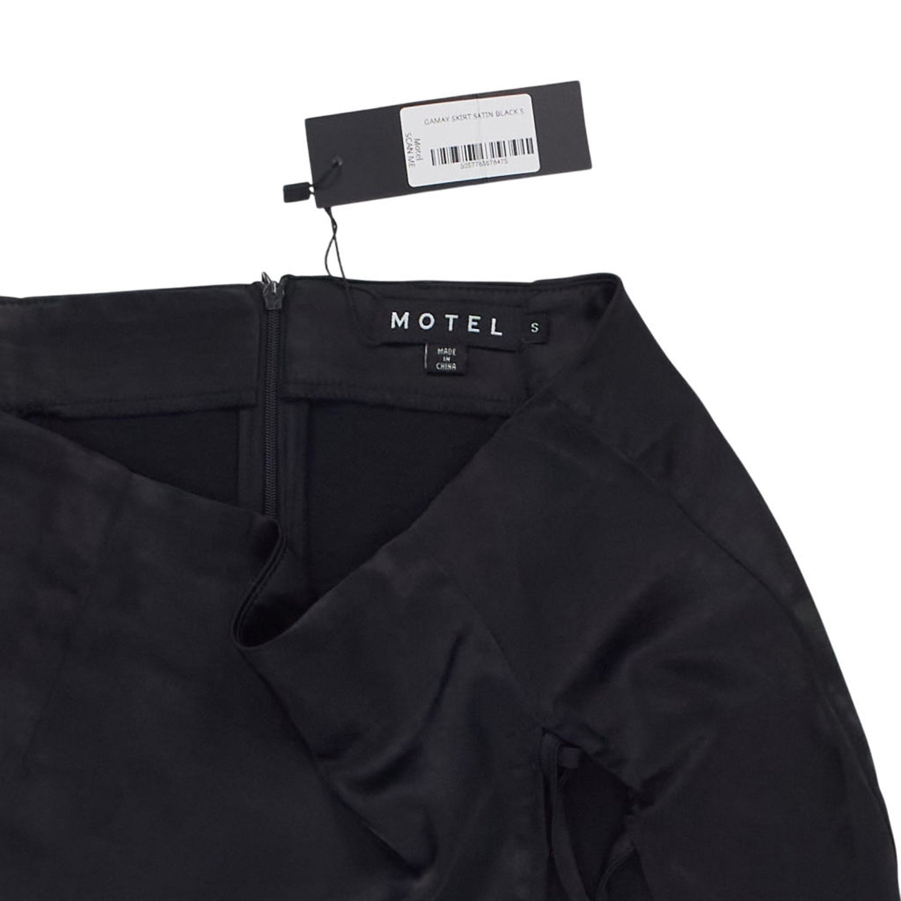 Motel Black Satin Gamay Skirt