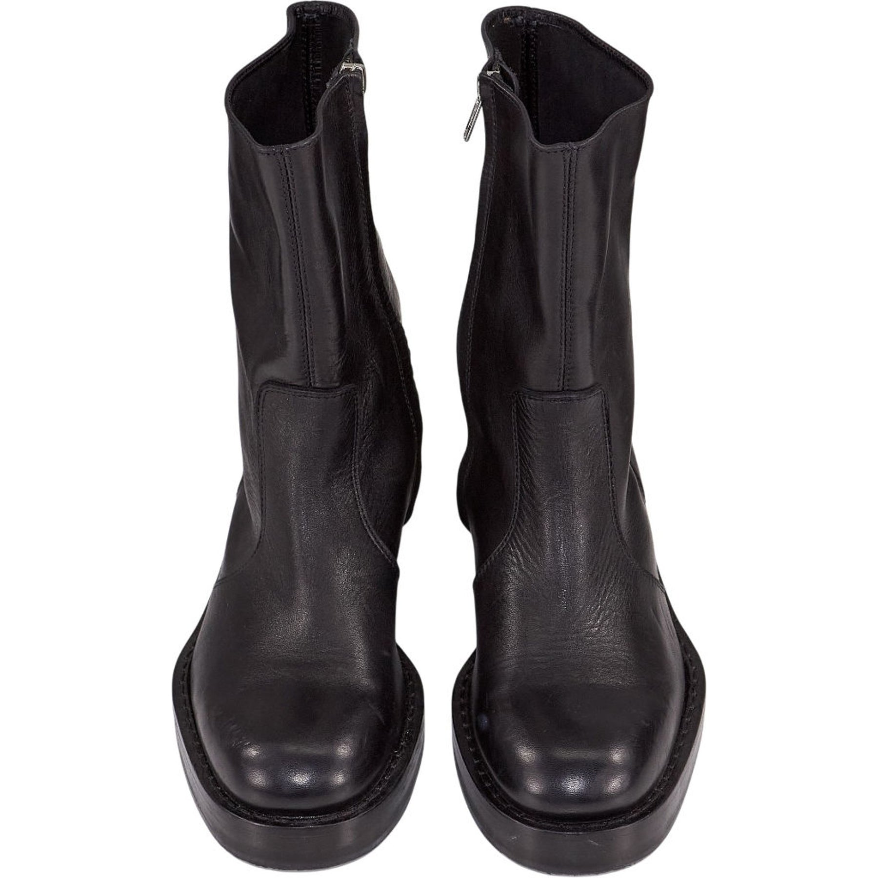 YMC Black Leather Boots UK 5