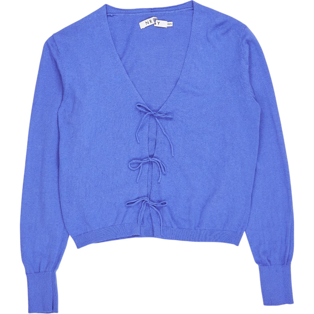 NRBY Blue Cotton Linen Cardigan