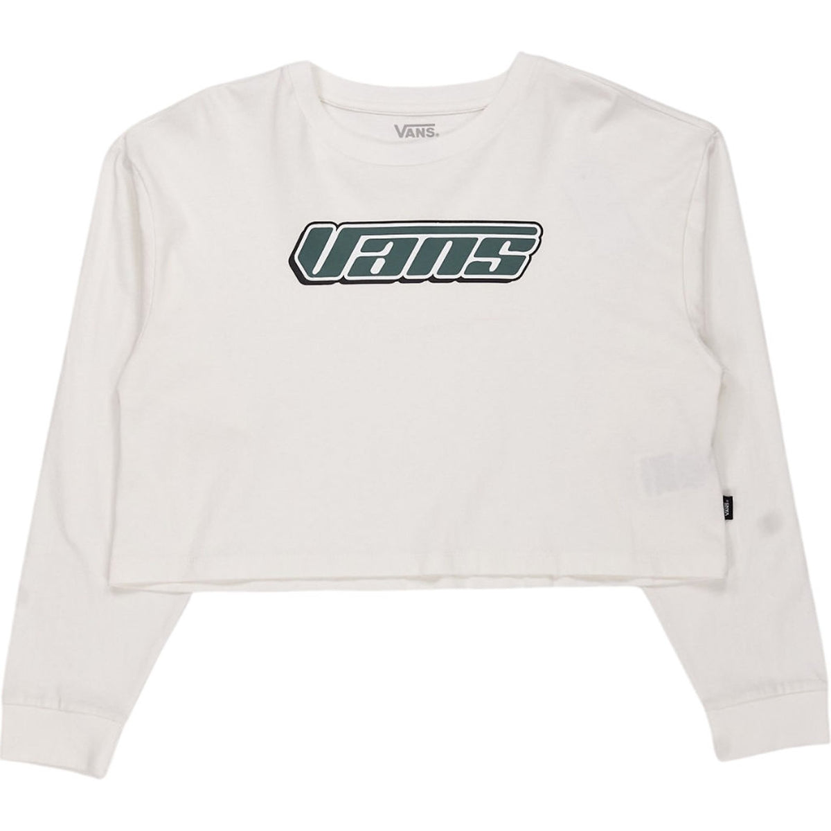 Vans White Retro V LS Relax Crop Top