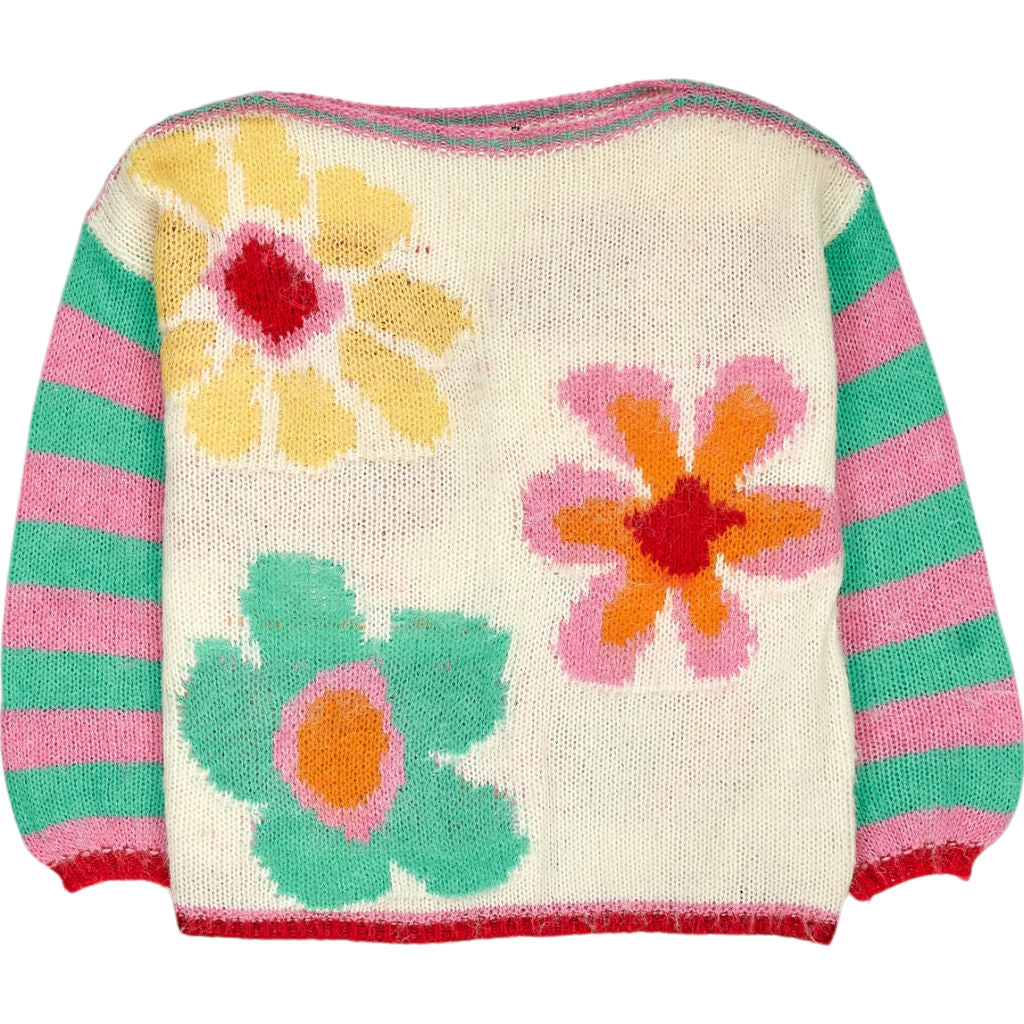 NRBY Floral Stripe Wool Blend Jumper