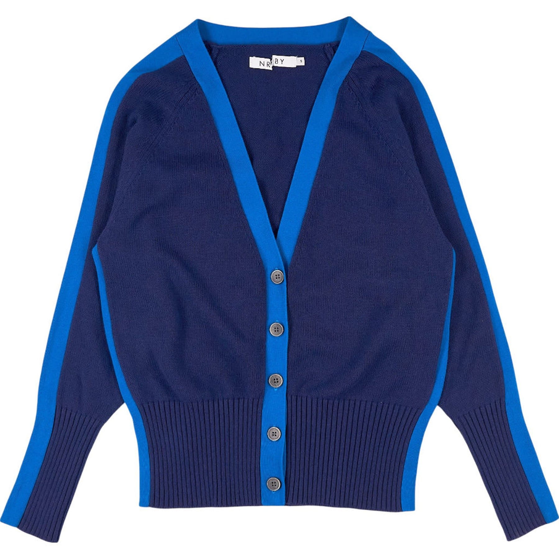 NRBY Blue Cashmere Cotton Cardigan