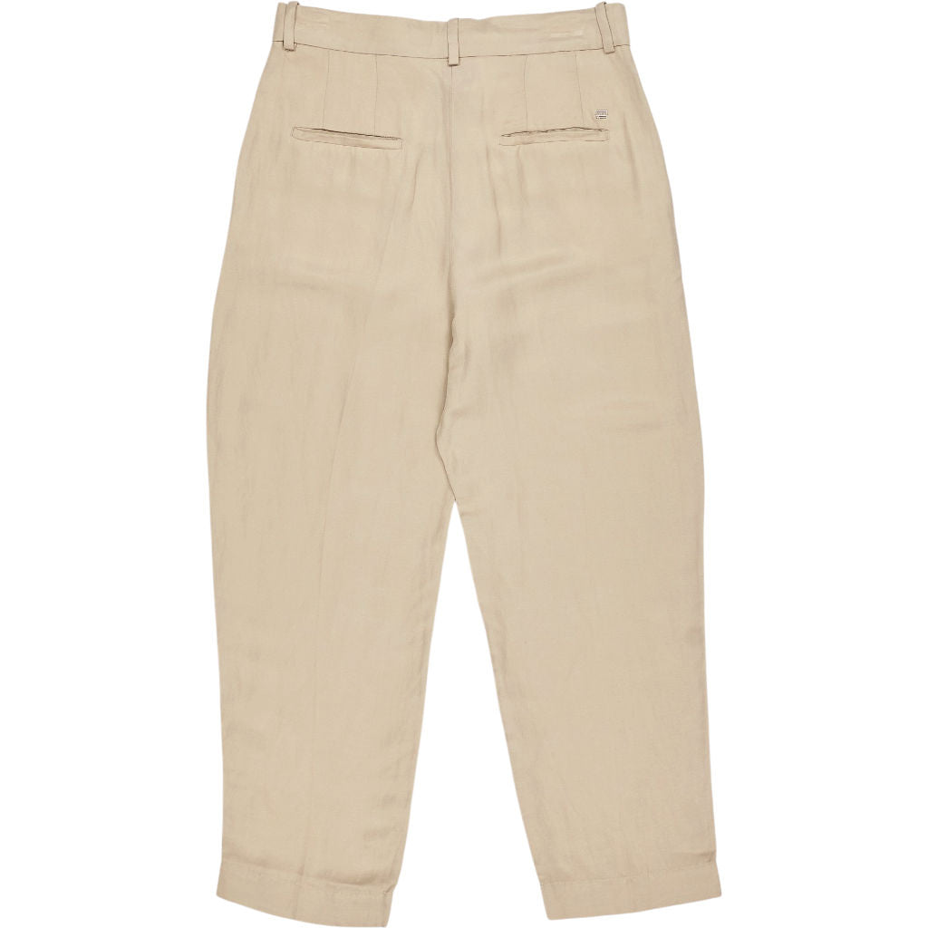 Tommy Hilfiger Beige Linen Tapered Trousers