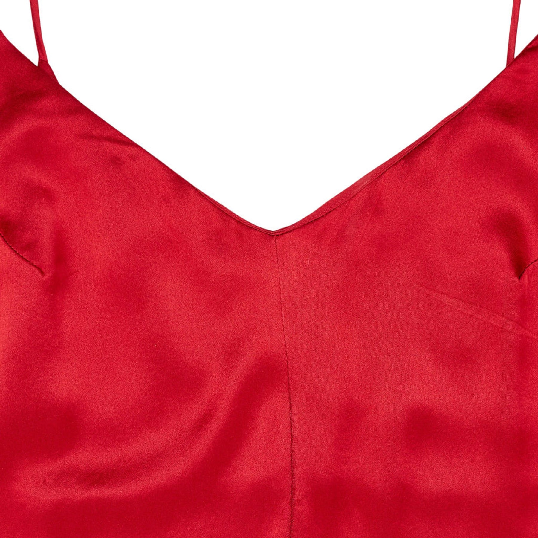 Reformation Red Satin Slip Dress