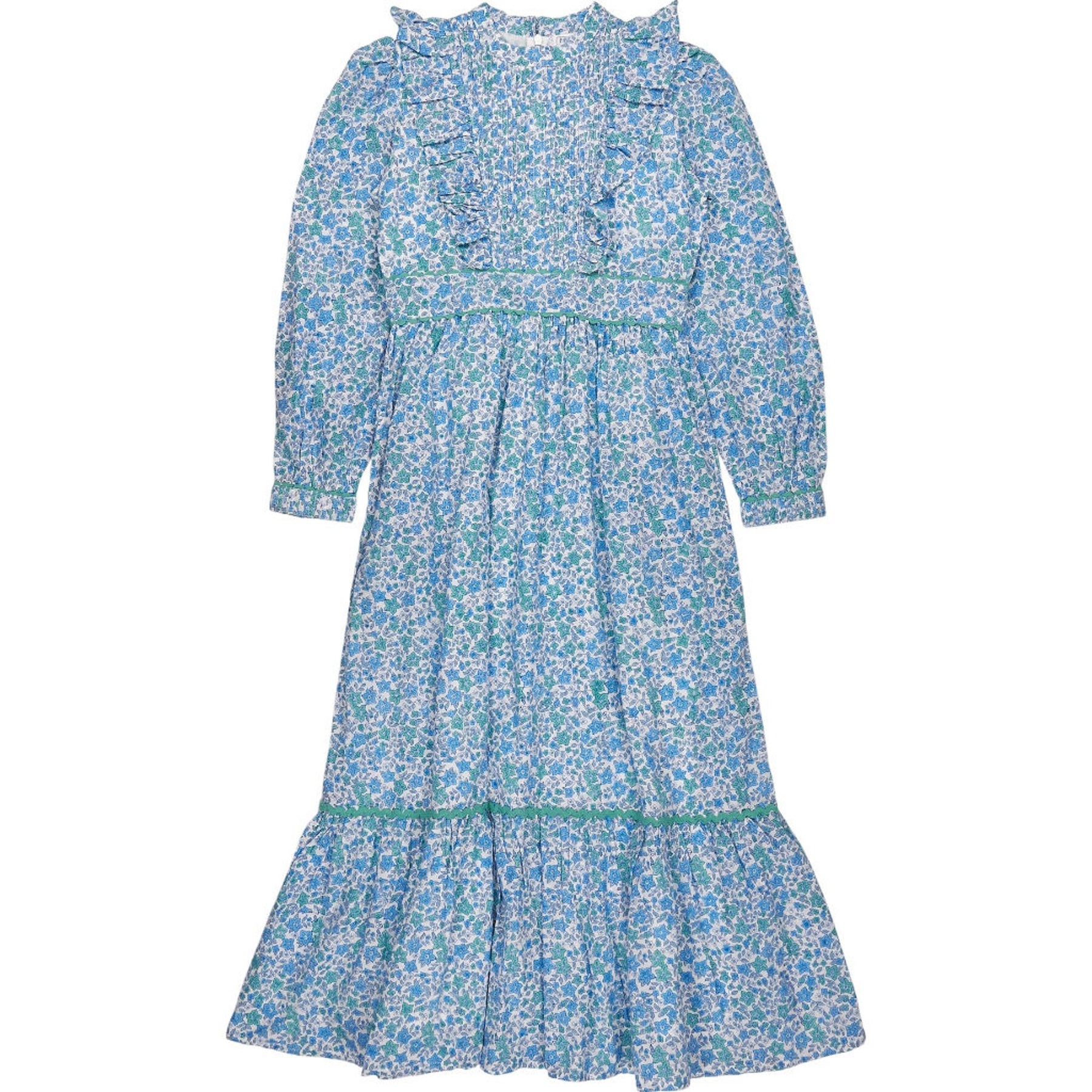 Pink City Prints Floral Ruffle Midi Dress