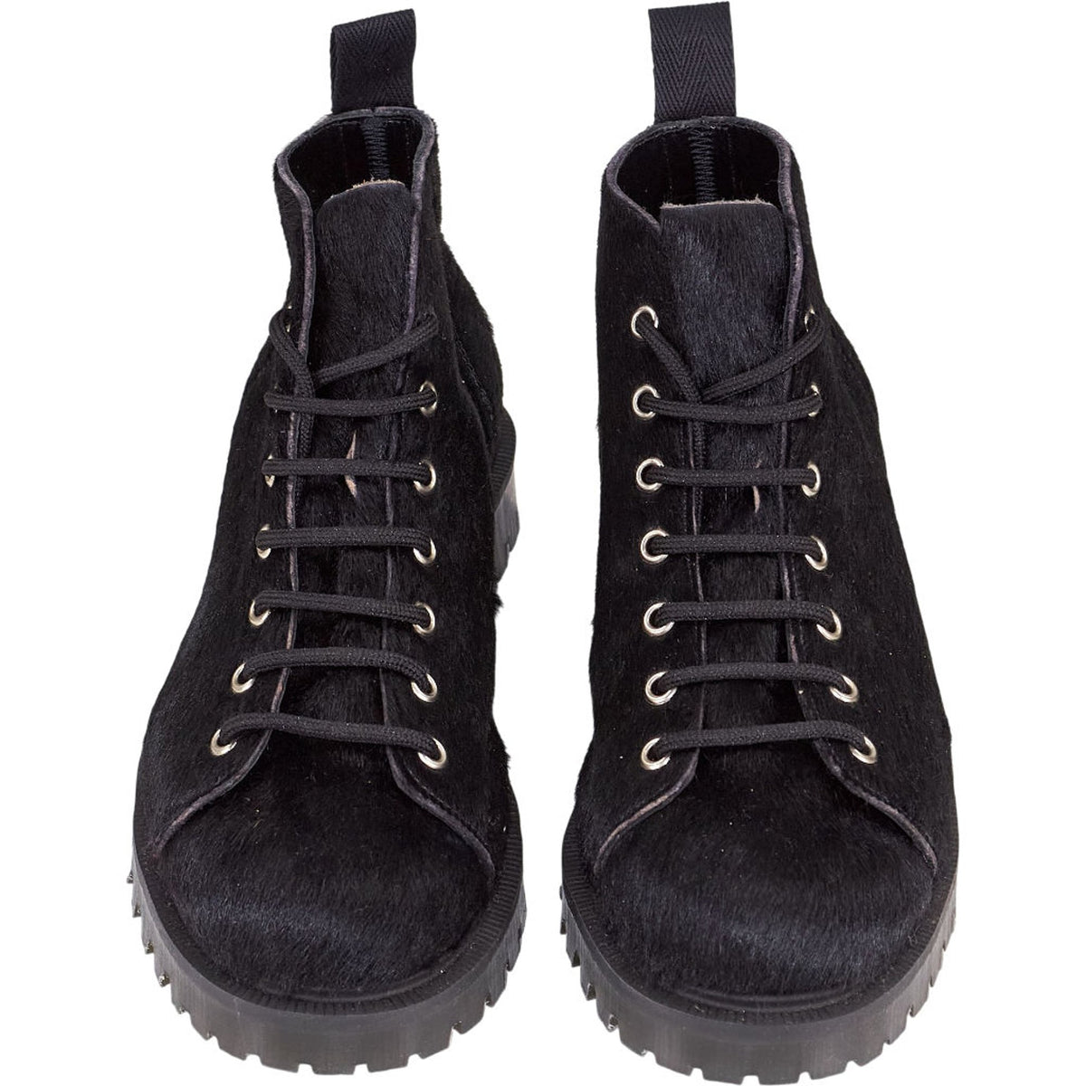 YMC Black Pony Hair Boots