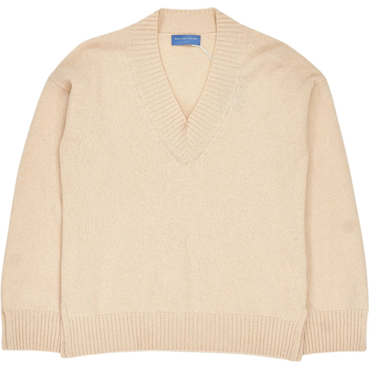 Beaufort & Blake Ecru Wool V Neck Jumper