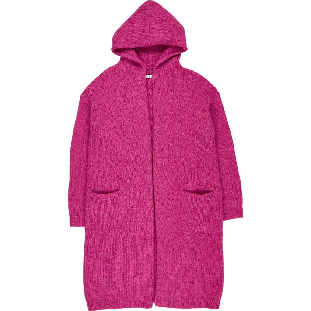 NRBY Pink Wool Blend Hooded Cardigan