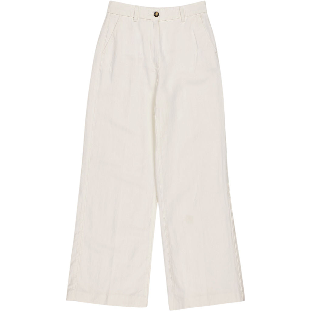 Hush Ecru Emily Cotton Wide Leg Trousers