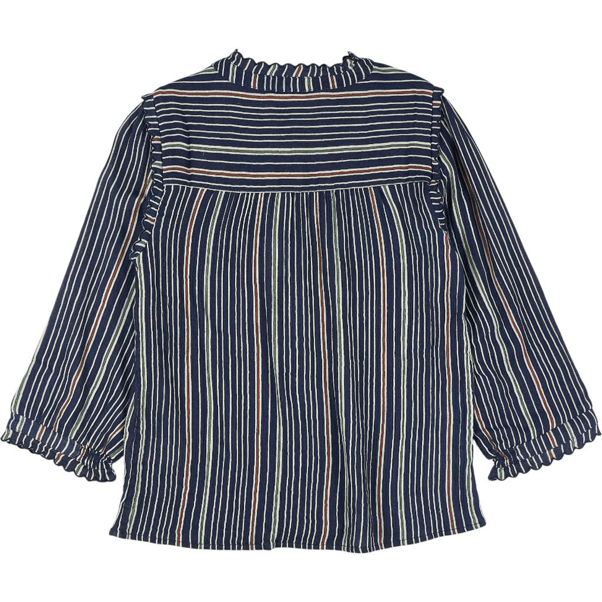 WYSE Blue Striped Effie Blouse