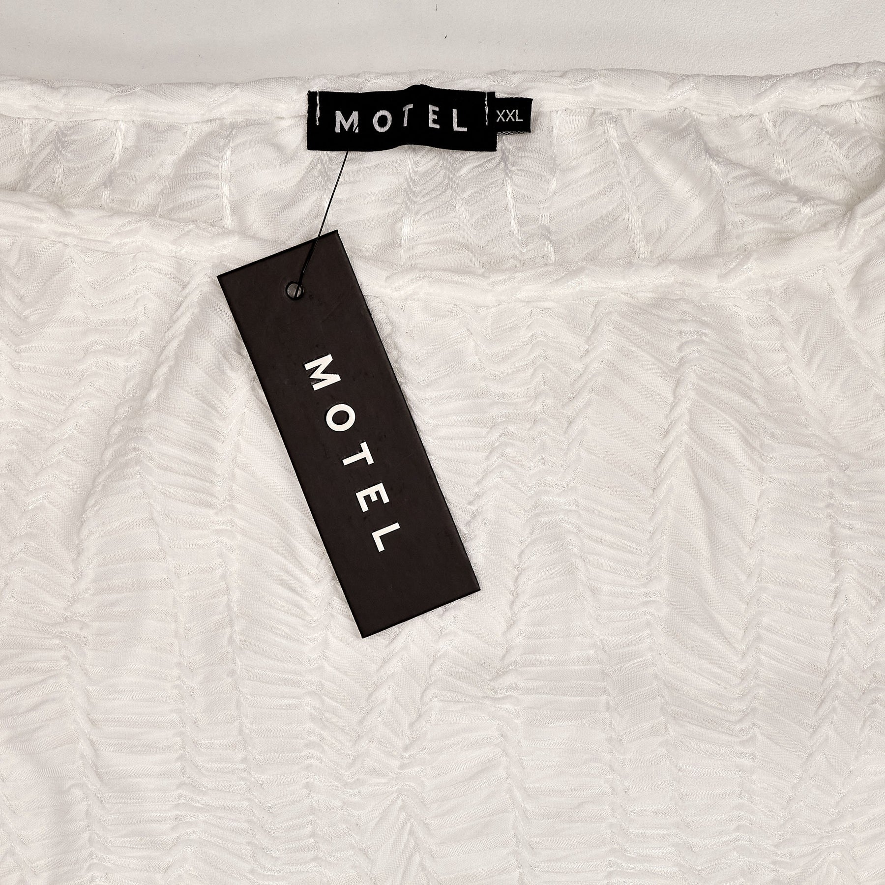 Motel White Ripple Jacquard Cerise Tank Top