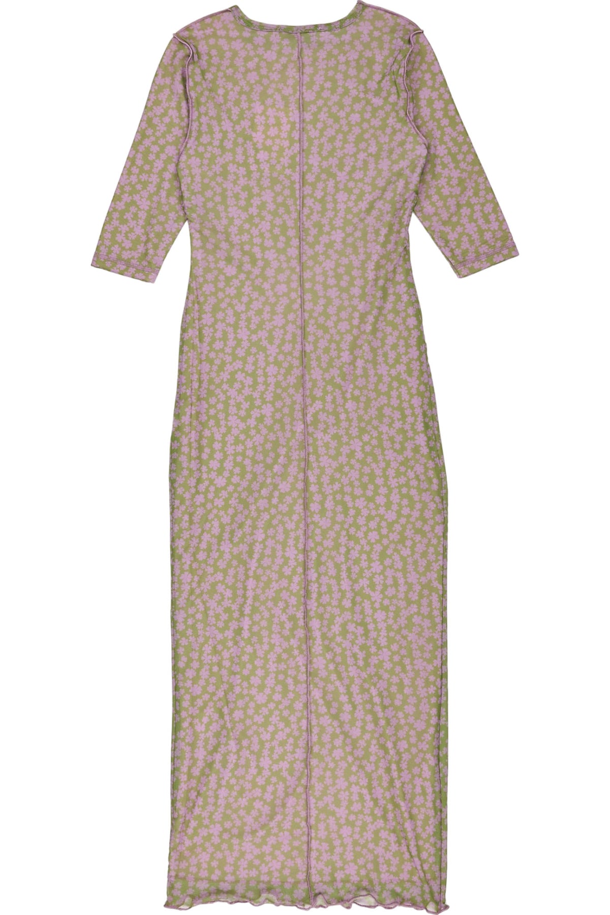 OMNES Pink/Green Melody Printed Mesh Dress