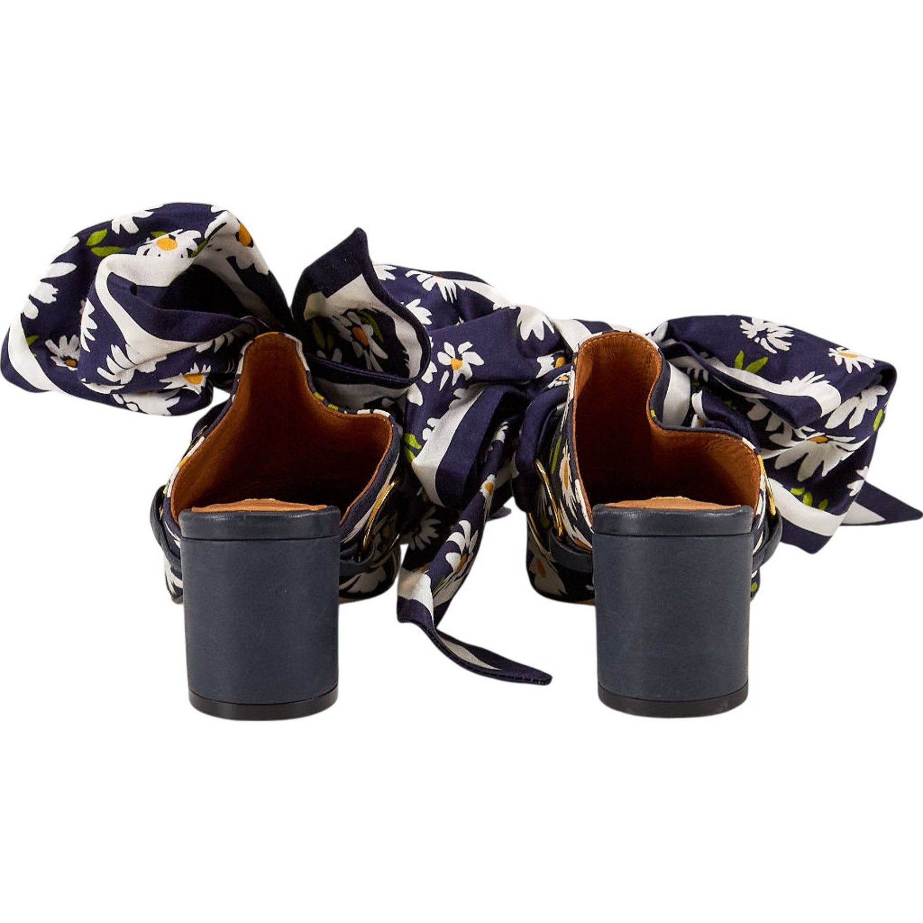 Mother of Pearl Floral Bow Mules