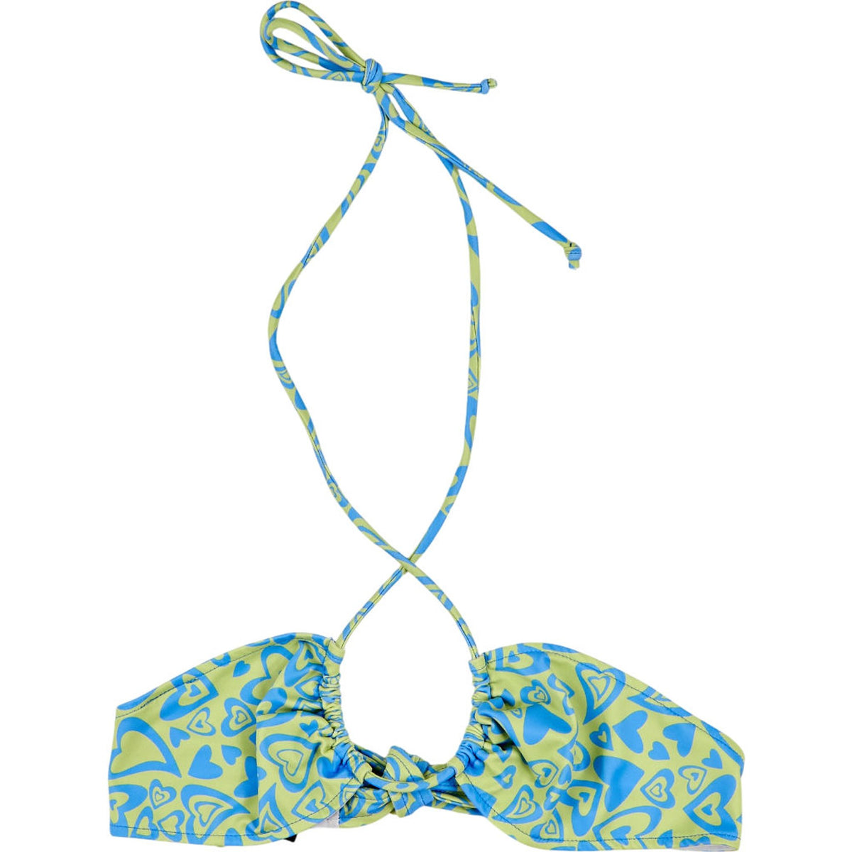 Motel Blue Yellow Cerry Bikini Top