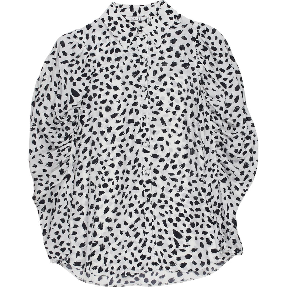OMNES Black White Patterned Blouse